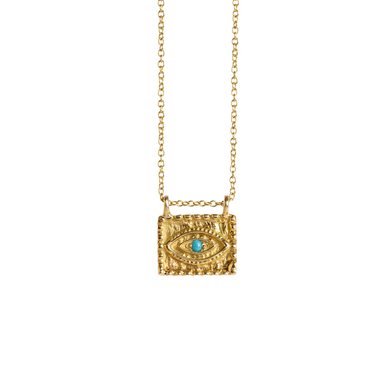 It's In Your Eyes - Turquoise Amulet Necklace