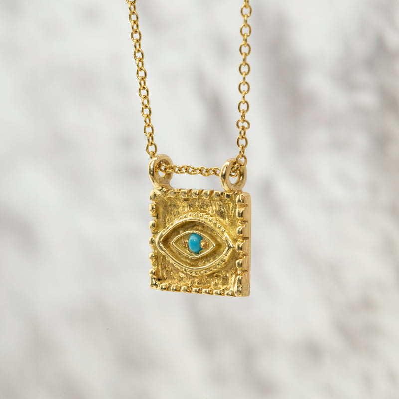 It's In Your Eyes - Turquoise Amulet Necklace