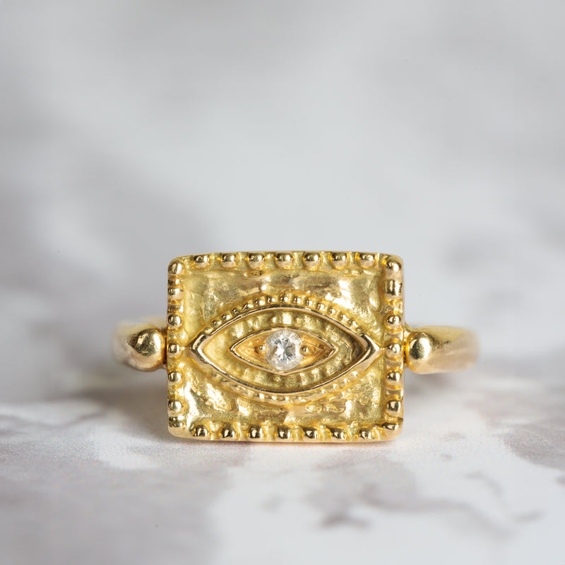 It's In Your Eyes - Diamond Amulet Ring