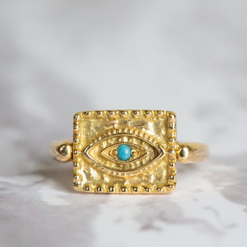 It's In Your Eyes - Turquoise Amulet Ring