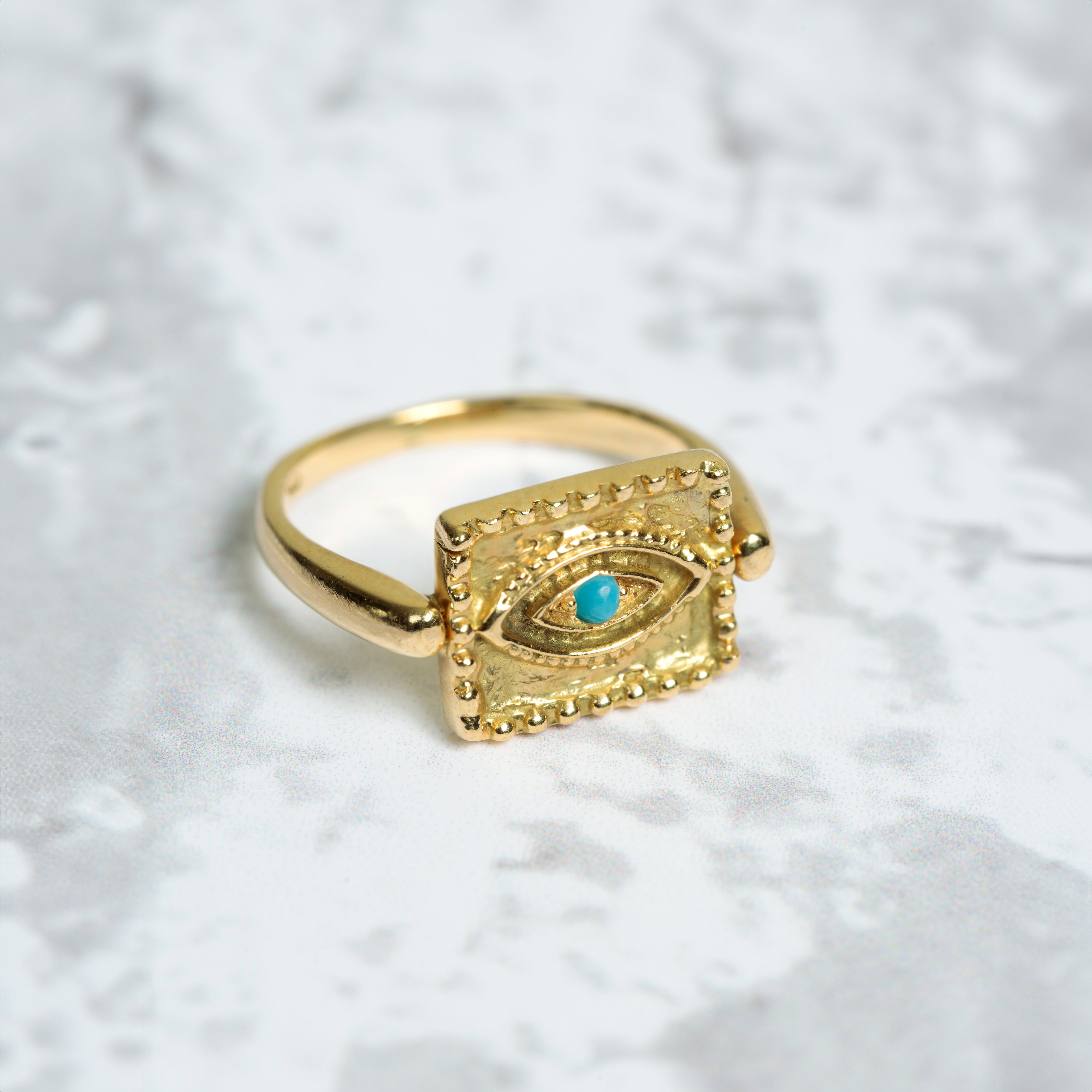 It's In Your Eyes - Turquoise Amulet Ring