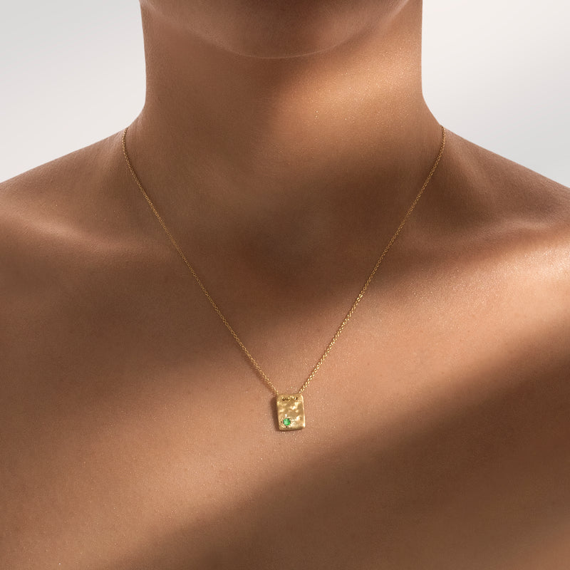May Birthstone - Emerald Necklace